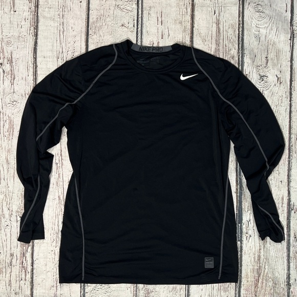 Nike Pro Dri-Fit Athletic Sports Gym Workout Football Mens Shirt - Picture 1 of 4